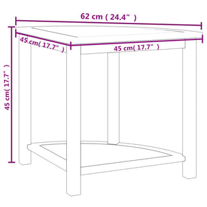 vidaXL Table d'appoint de salle de bain 45x45x45 cm Bois de teck massif