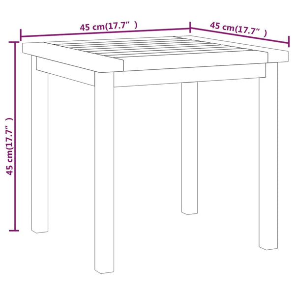 Teak Beistelltisch 45x45 cm