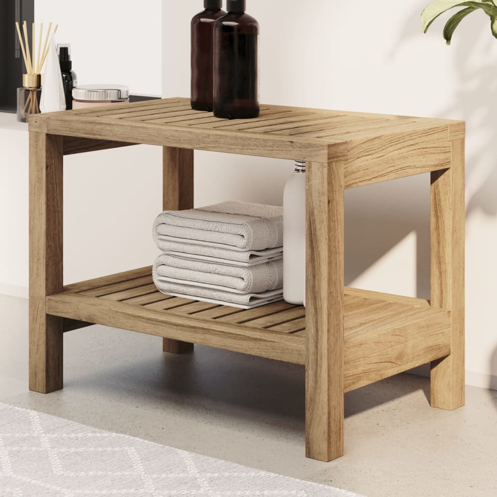 Teak Badezimmer Beistelltisch 60x30x45 cm
