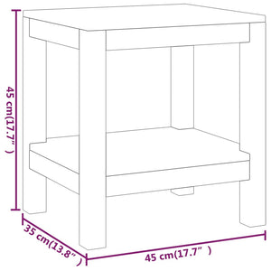 Teak Beistelltisch fürs Bad 45x35x45 cm