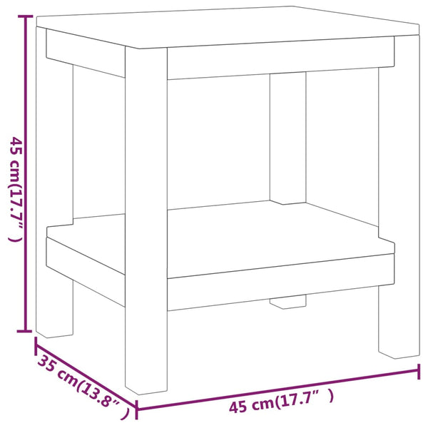 Teak Beistelltisch fürs Bad 45x35x45 cm
