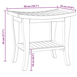 Teak Badezimmer Beistelltisch 50x35x45 cm