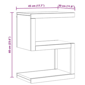 Beistelltisch Teak Massivholz 45x30x60 cm