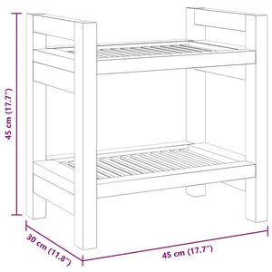 Teak Badezimmer Beistelltisch 45x30x45 cm