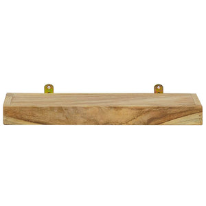 Massivholz Teak Wandregale, 2er-Set