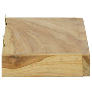 Massivholz Teak Wandregale, 2er-Set