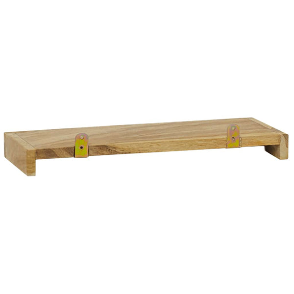 Massivholz Teak Wandregale, 2er-Set