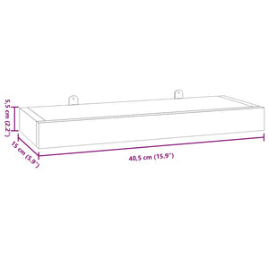 Massivholz Teak Wandregale, 2er-Set