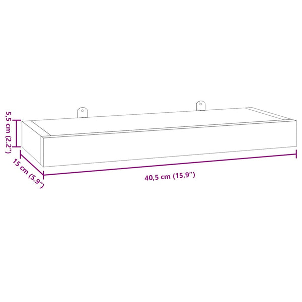 Massivholz Teak Wandregale, 2er-Set