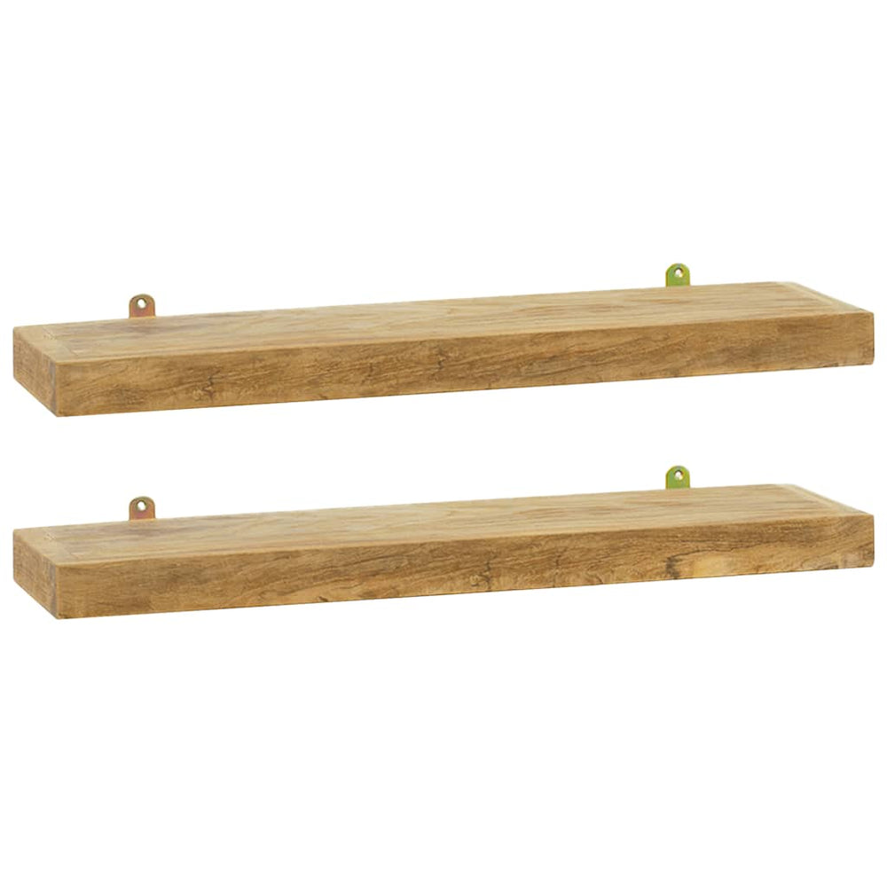 vidaXL Étagères murales 2 pcs 60x15x4 cm Bois de teck massif