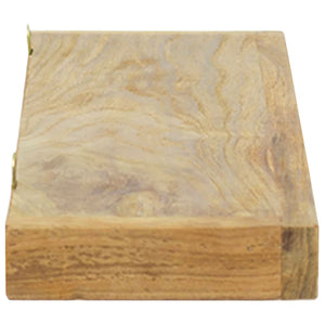 Wandregale 60x15 cm, 2er Set, Massivholz Teak