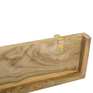 Wandregale 60x15 cm, 2er Set, Massivholz Teak