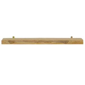 Wandregale 90x15 cm, 2er Set, Teakholz