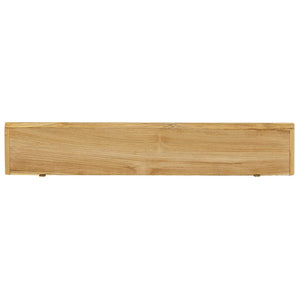 Wandregale 90x15 cm, 2er Set, Teakholz