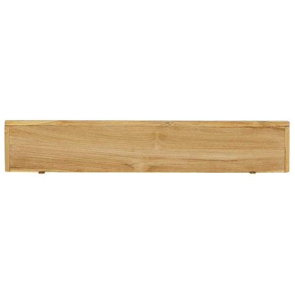 Wandregale 90x15 cm, 2er Set, Teakholz