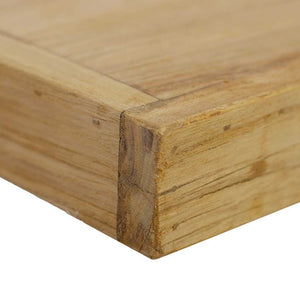 Wandregale 90x15 cm, 2er Set, Teakholz
