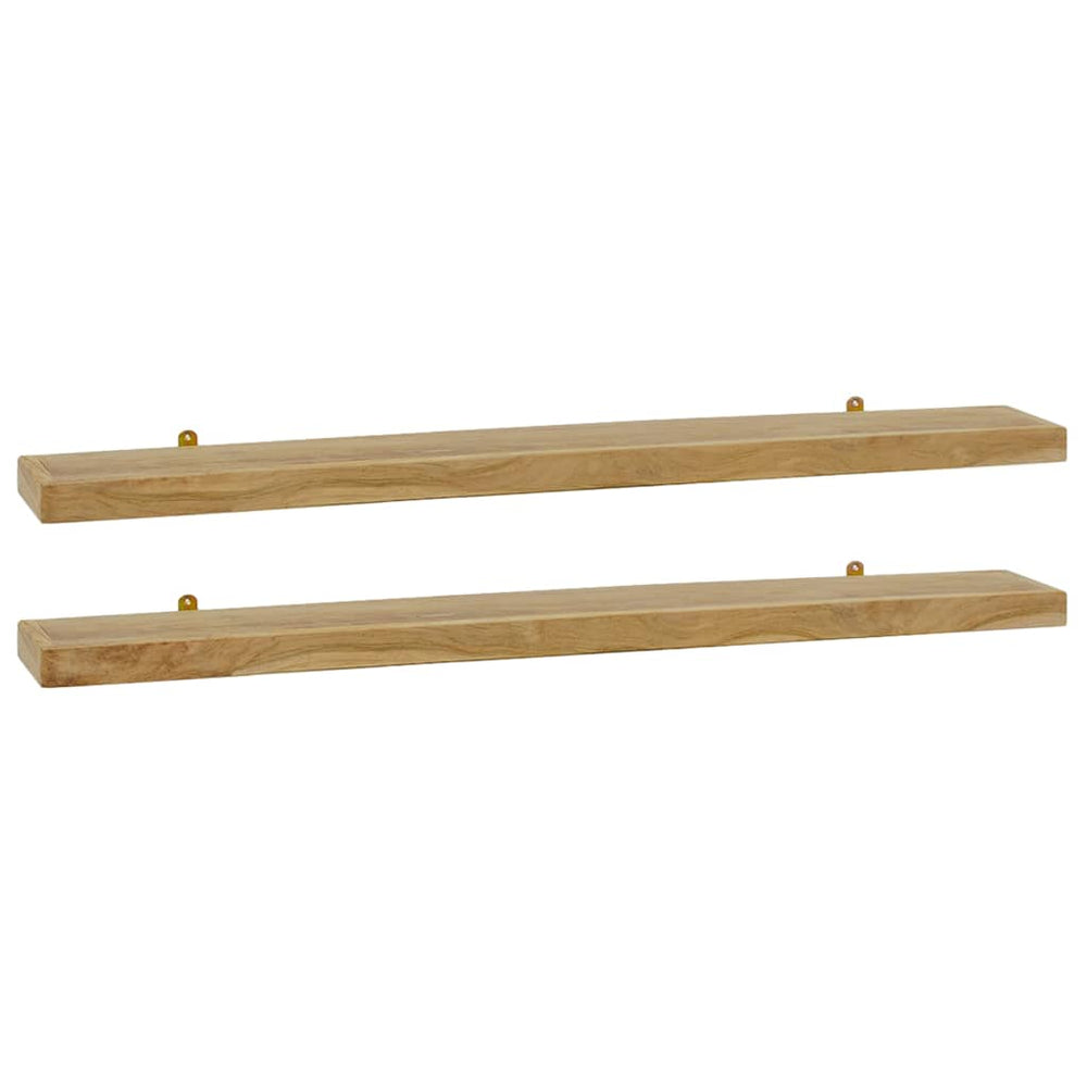 vidaXL Étagères murales 2 pcs 110x15x4 cm teck massif