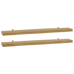 Massivholz Teak Wandregale, 2er Set