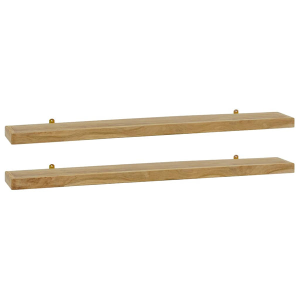 Massivholz Teak Wandregale, 2er Set