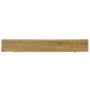 Massivholz Teak Wandregale, 2er Set