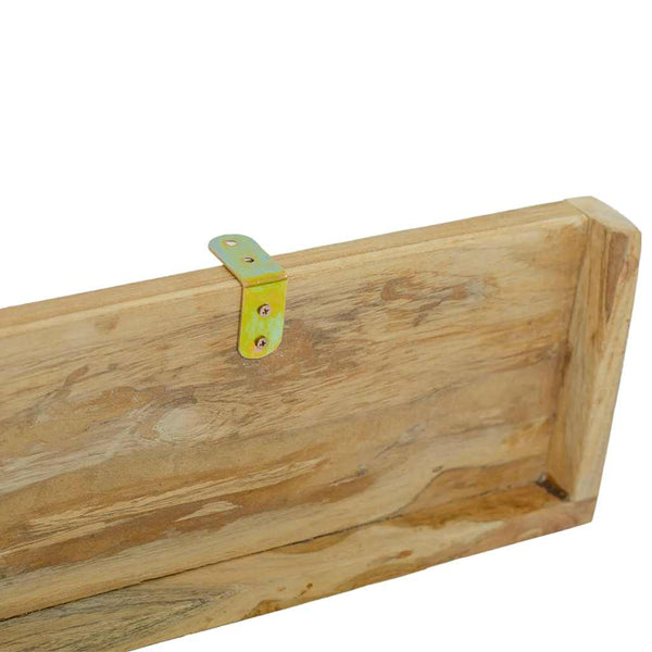 Massivholz Teak Wandregale, 2er Set