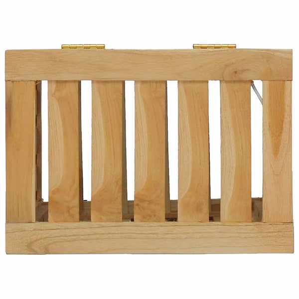 Teak Wäschebehälter 35x25x60cm