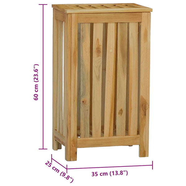 Teak Wäschebehälter 35x25x60cm