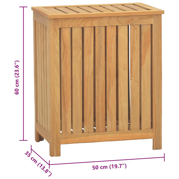 Teak Wäschebehälter 50x35x60cm