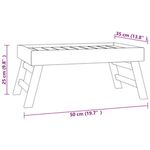 Klapptablett Teak Massivholz 55x35 cm