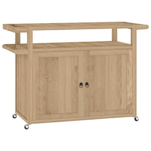 Barwagen Teak Massivholz 120x50x90 cm