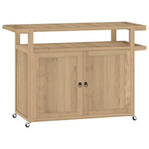 Barwagen Teak Massivholz 120x50x90 cm