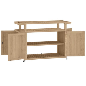 Barwagen Teak Massivholz 120x50x90 cm
