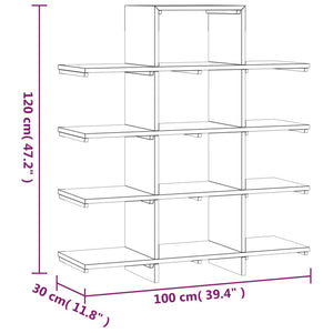 Bücherregal Teakholz 100x120 cm