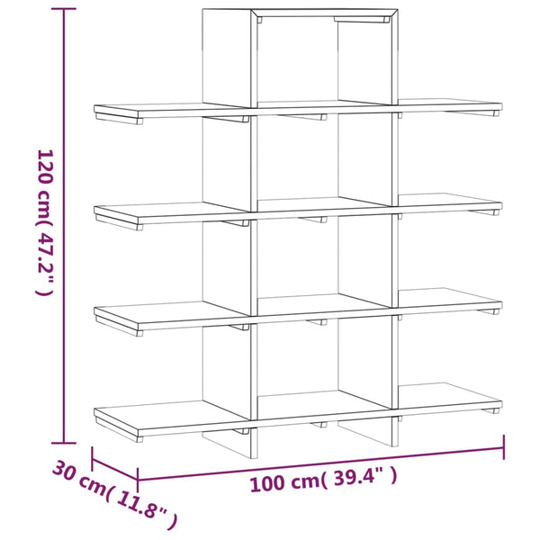 Bücherregal Teakholz 100x120 cm