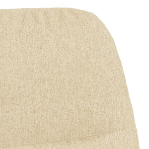 Cremeweißer Schaukelstuhl mit Stoffbezug