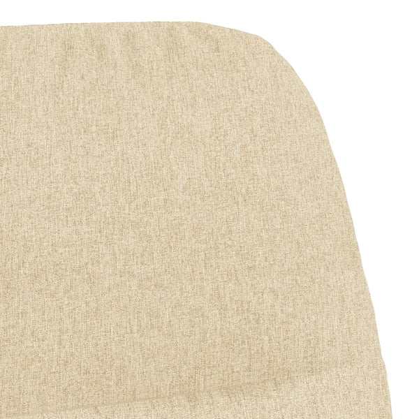 Cremeweißer Schaukelstuhl mit Stoffbezug