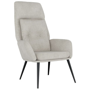 Hellgrauer Relaxsessel in Wildleder-Optik