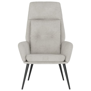 Hellgrauer Relaxsessel in Wildleder-Optik