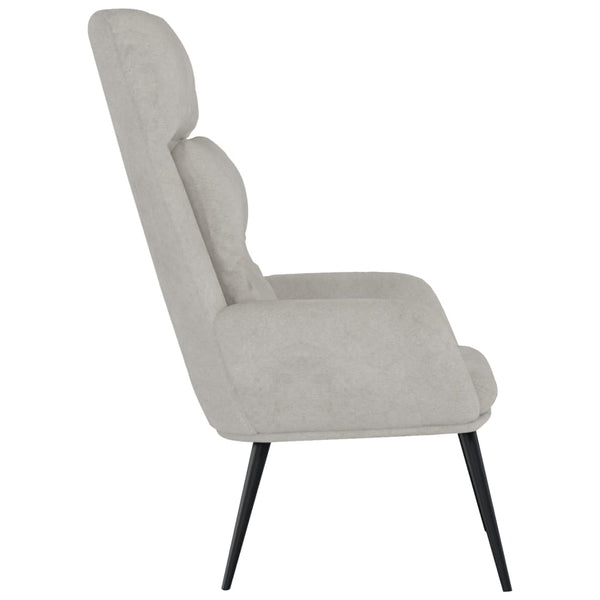 Hellgrauer Relaxsessel in Wildleder-Optik