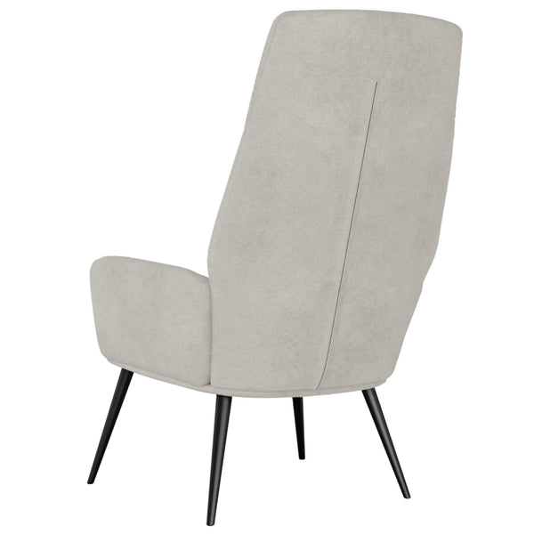 Hellgrauer Relaxsessel in Wildleder-Optik