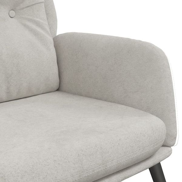Hellgrauer Relaxsessel in Wildleder-Optik