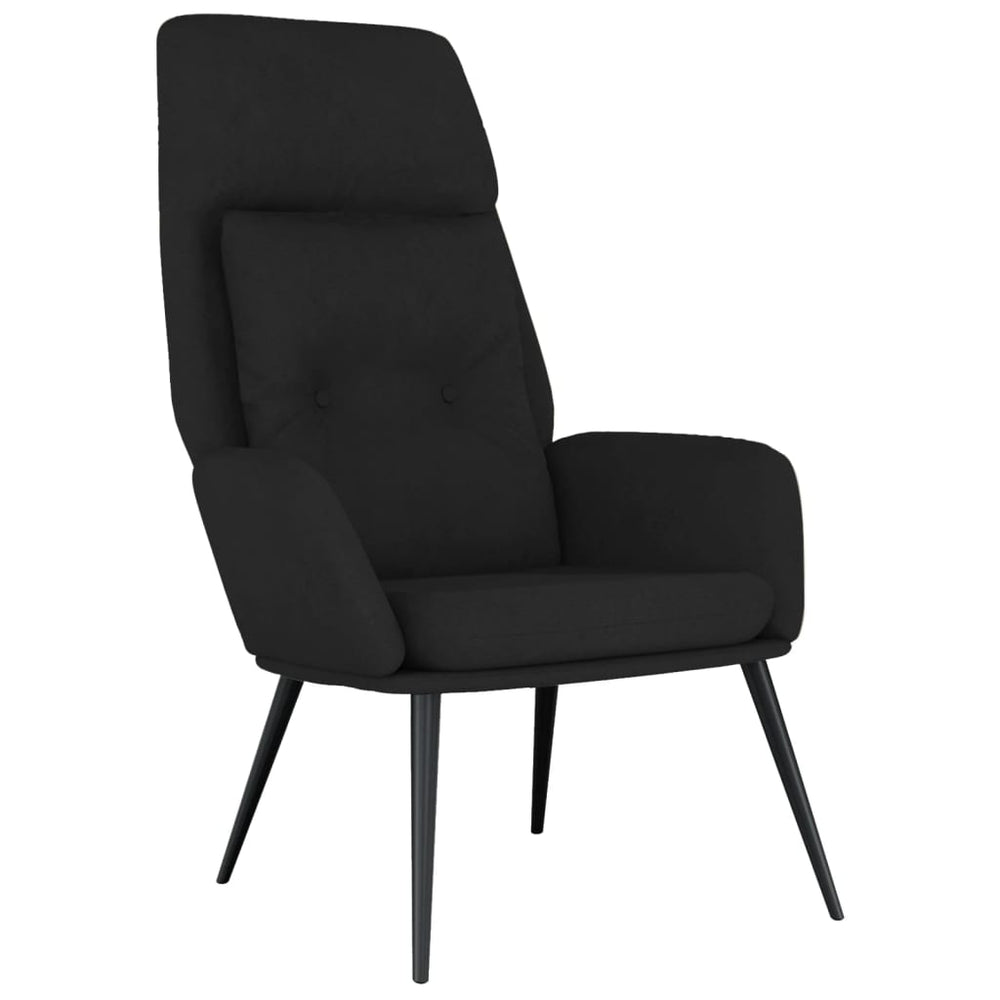 Schwarzer Relaxsessel Wildleder-Optik