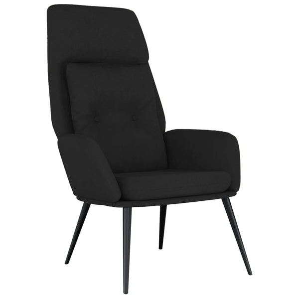 Schwarzer Relaxsessel Wildleder-Optik