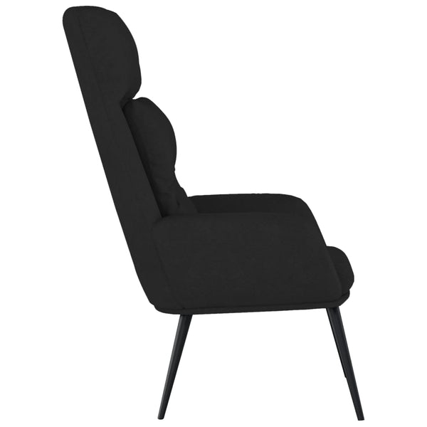 Schwarzer Relaxsessel Wildleder-Optik