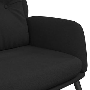 Schwarzer Relaxsessel Wildleder-Optik