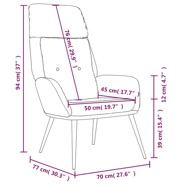 Schwarzer Relaxsessel Wildleder-Optik