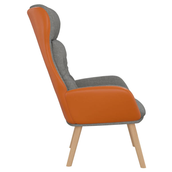 Hellgrauer Relaxsessel Stoff & PVC