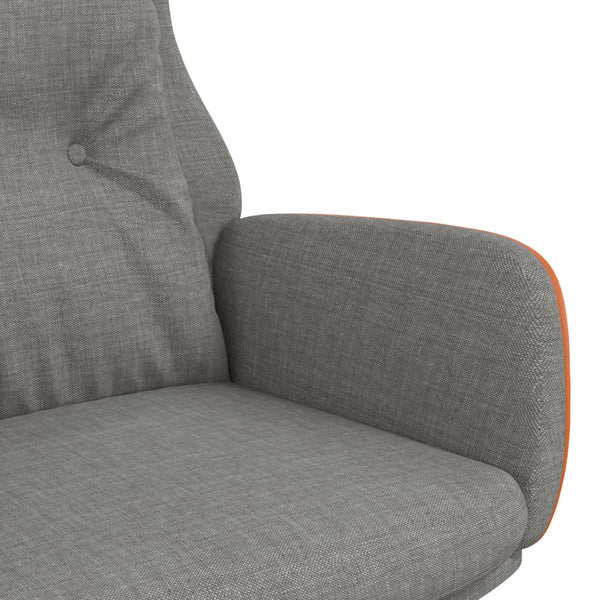 Hellgrauer Relaxsessel Stoff & PVC