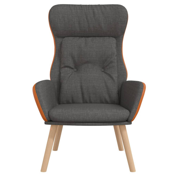 Dunkelgrauer Relaxsessel Stoff & PVC