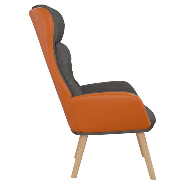 Dunkelgrauer Relaxsessel Stoff & PVC